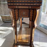 Moroccan marquetry game table