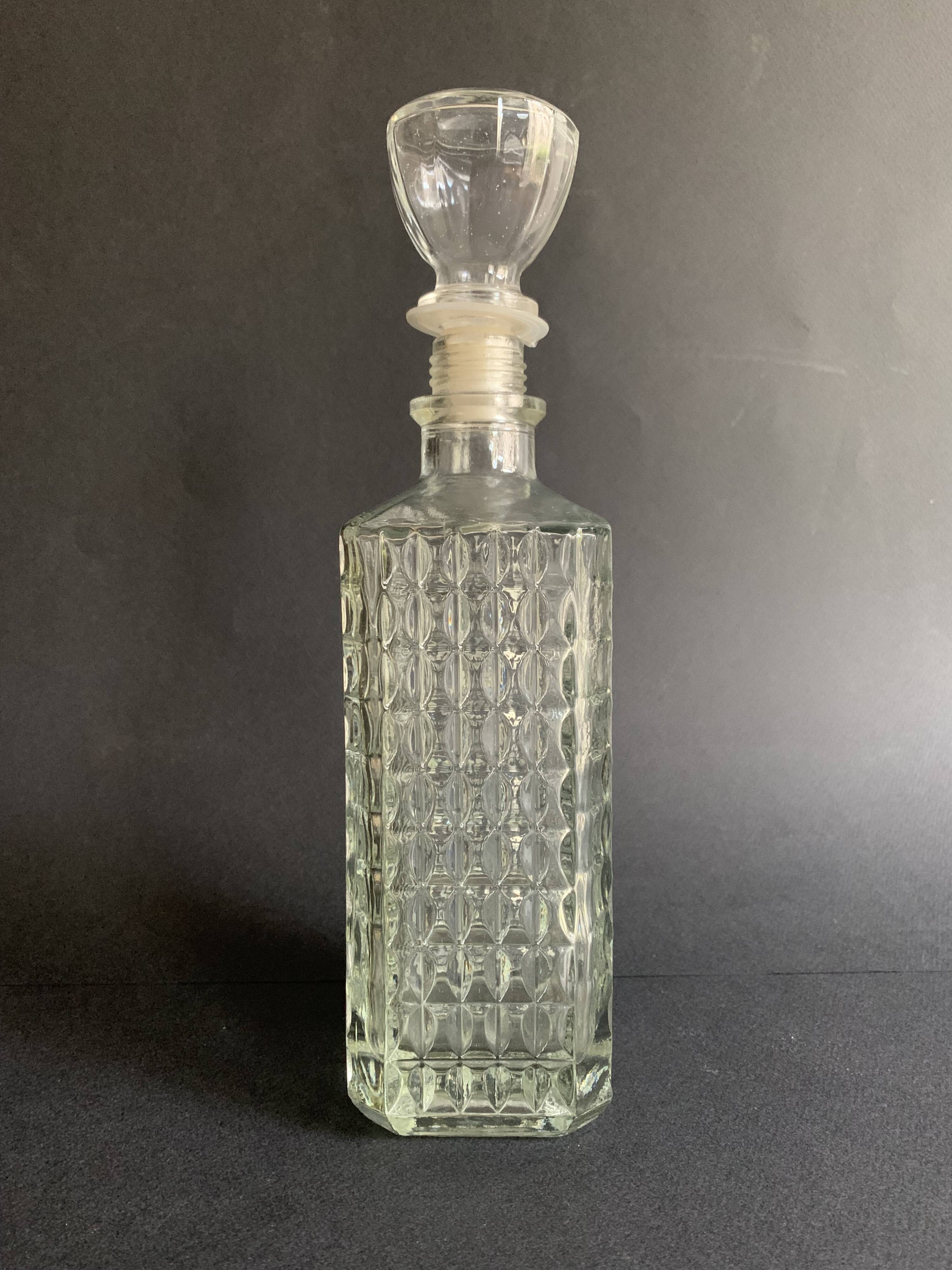 Diamond tip whisky decanter, 1960s