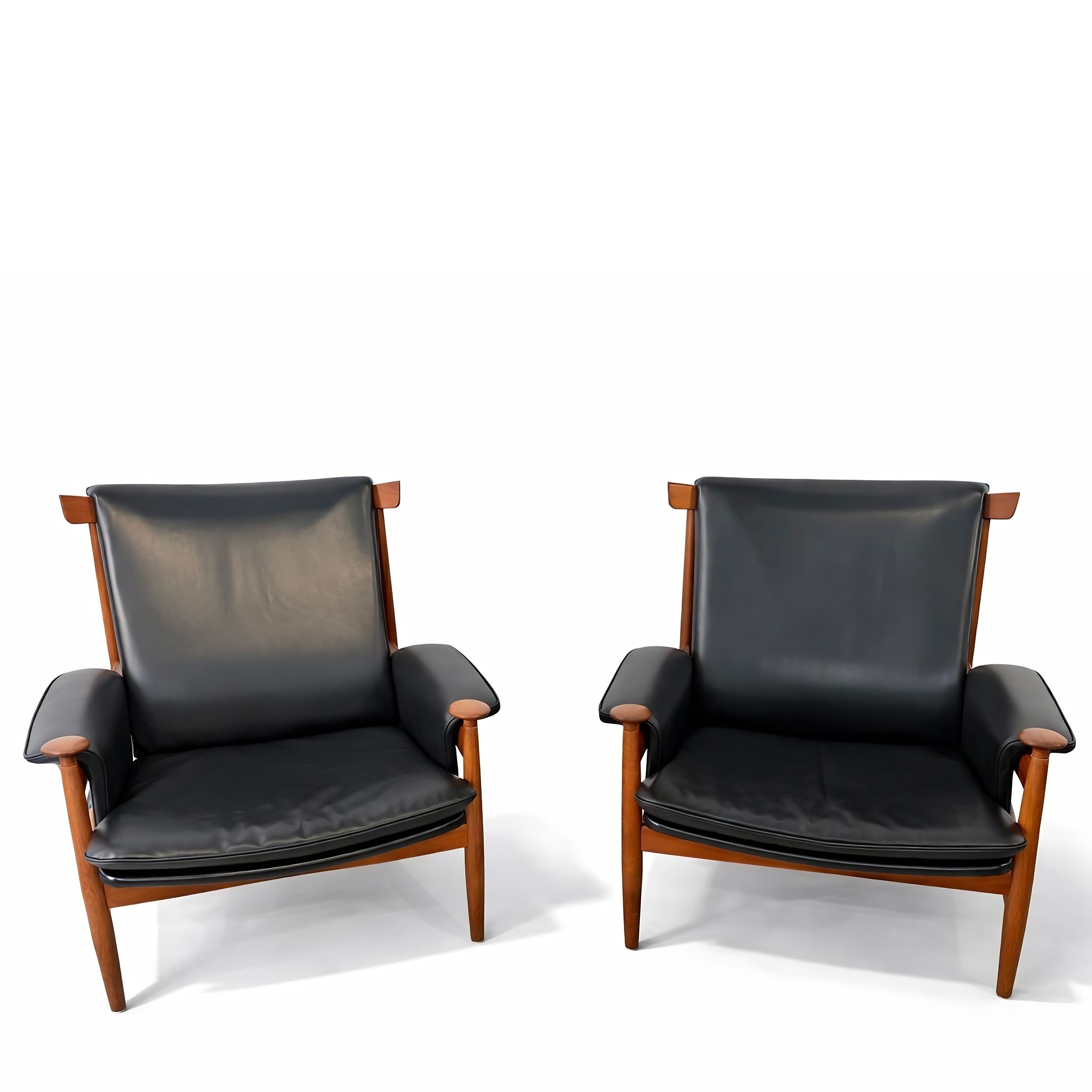 Bwana armchair in teak and leather by France and Son by Finn Juhl