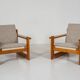Paire de chaises longues modernes du milieu du siècle