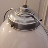 White opaline art deco hanging