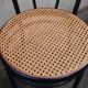 Paire de chaise bistrot métal et cannage