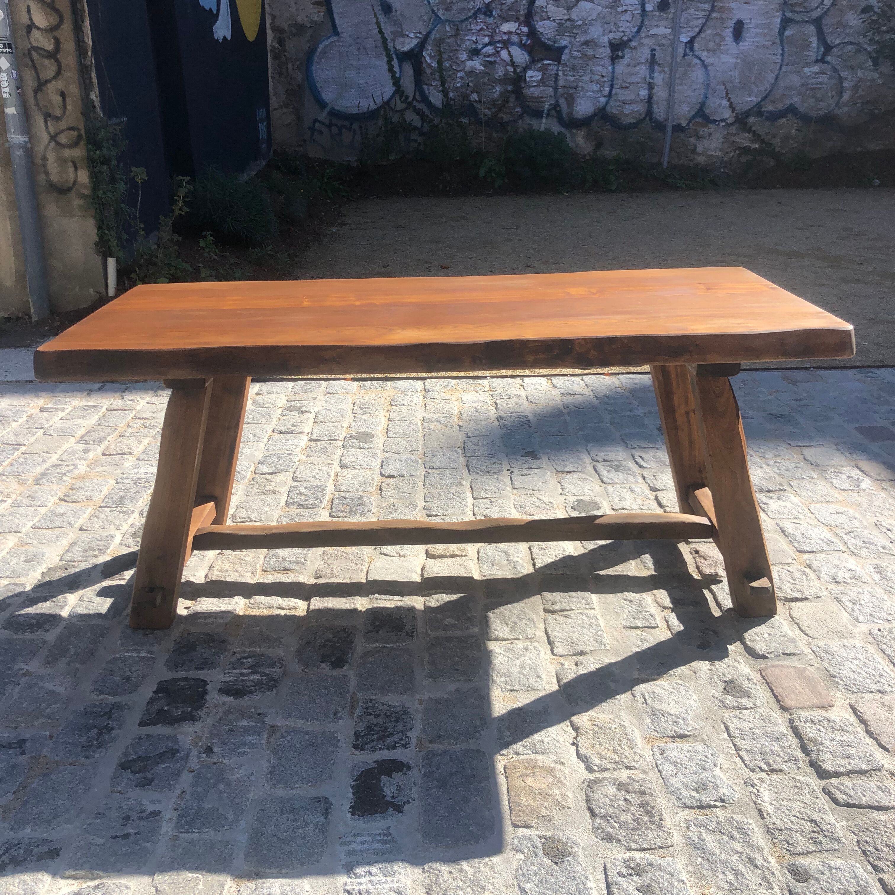 French brutalist table by Aranjou