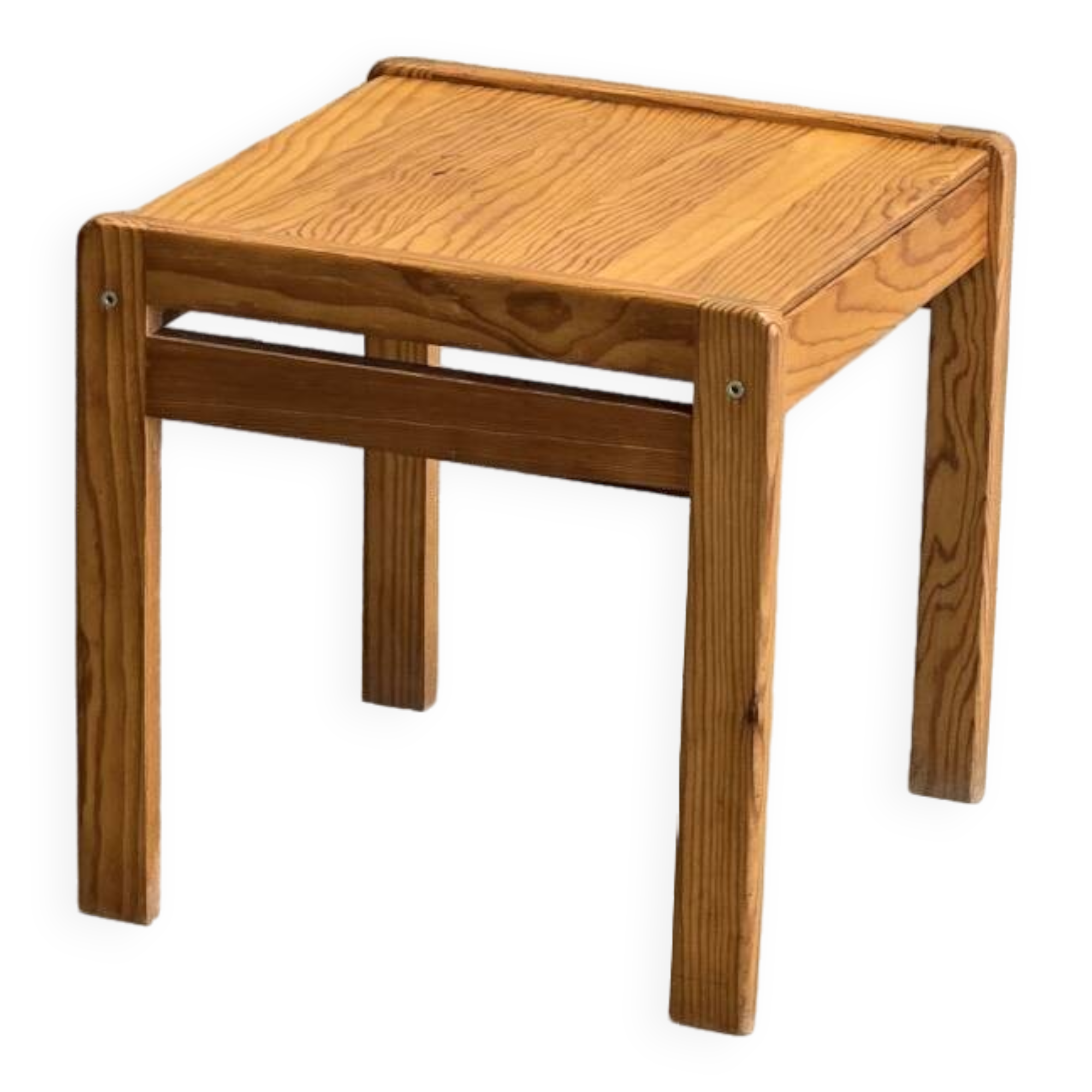 Coffee table, small pine side table 1970