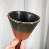 Set of 6 glazed stoneware planters
