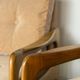 Paire de fauteuils vintage – Années 80 – Velours côtelé beige
