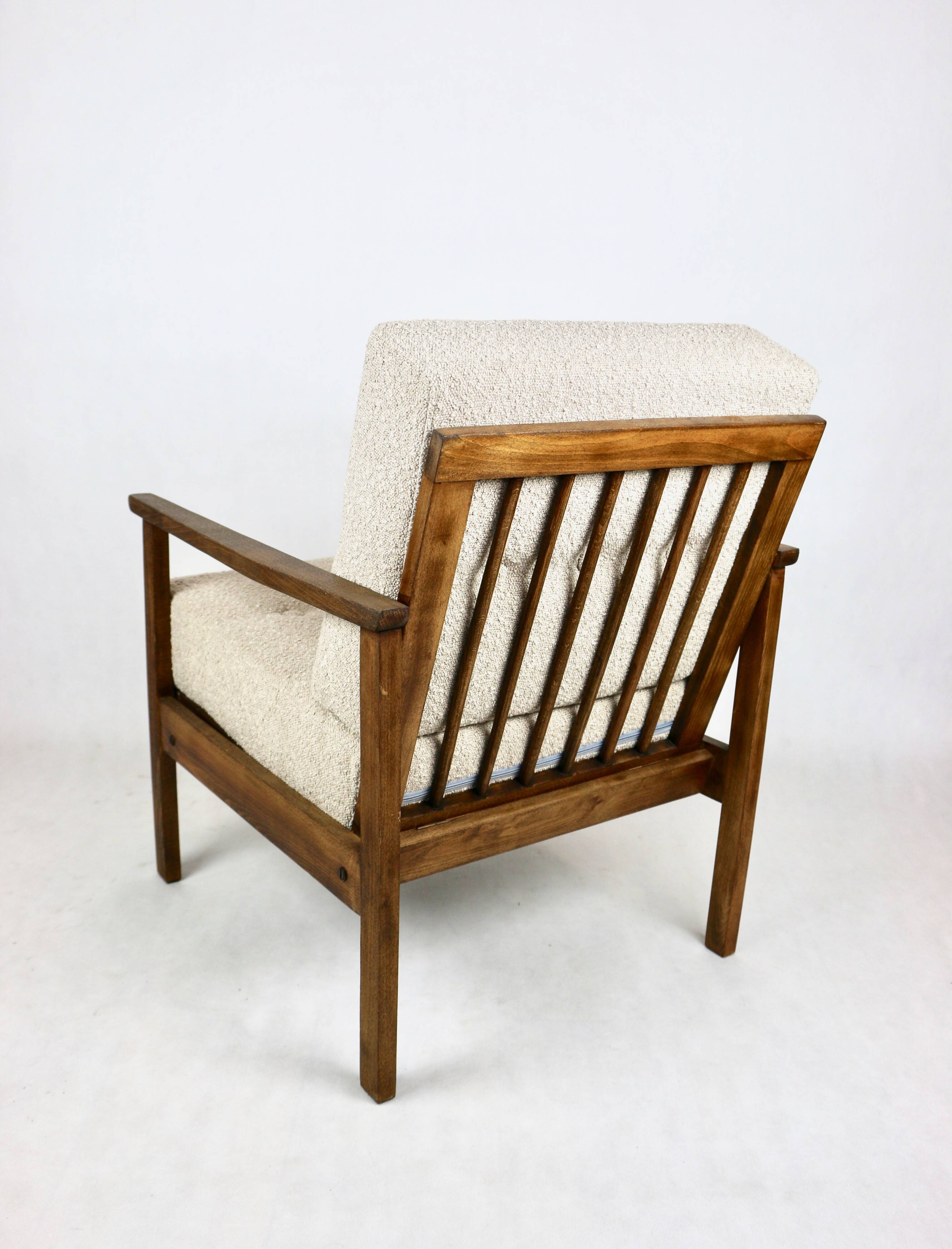 Vintage Beige Boucle Loop Armchair, 1970s