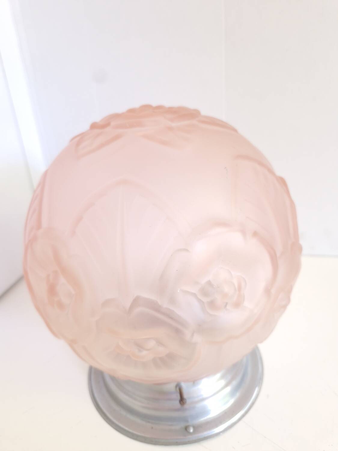 Art Deco molded glass ball chandelier ceiling light