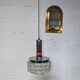 Vintage chrome and glass pendant light