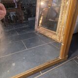 Art Deco gilded trumeau, bevelled mirror