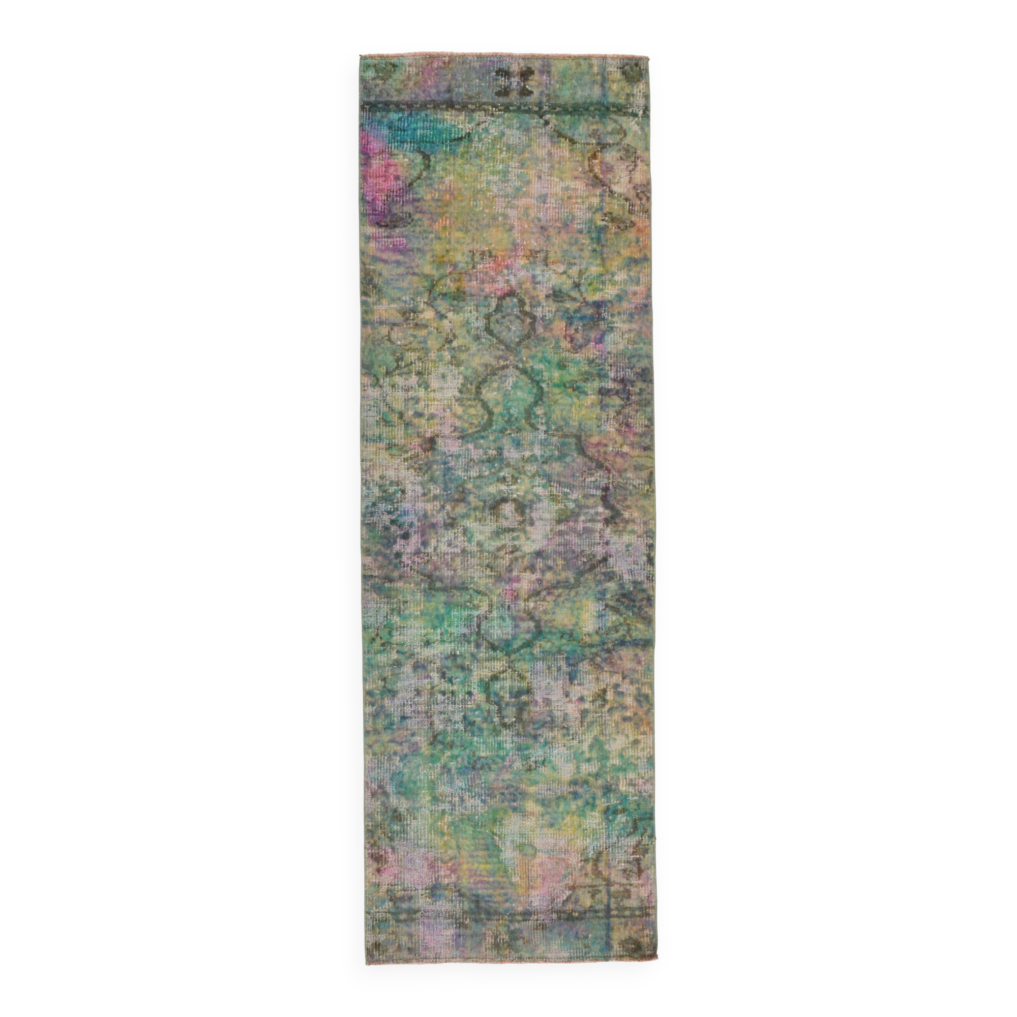 2x8 Multicolor Vintage Runner Rug, 80x248Cm