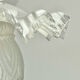 Opaline scalloped pendant light and Art Deco tulip