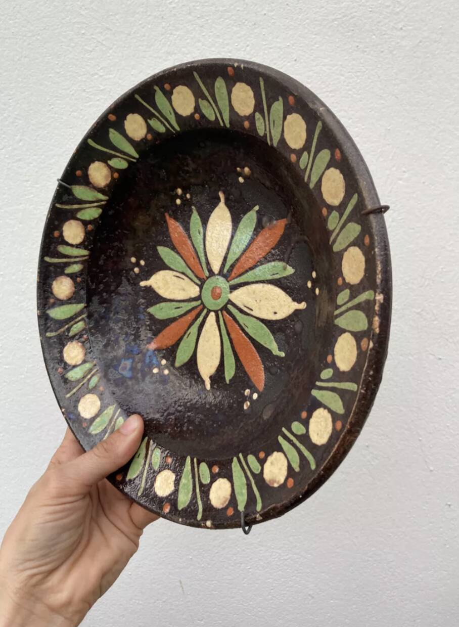 Hand painted wall plate