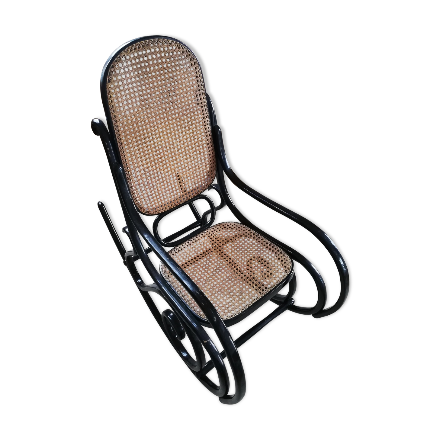 Rocking chair thonet noir