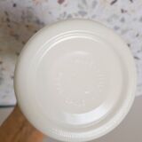 Set of 6 apothecary pots in white opaline 70s