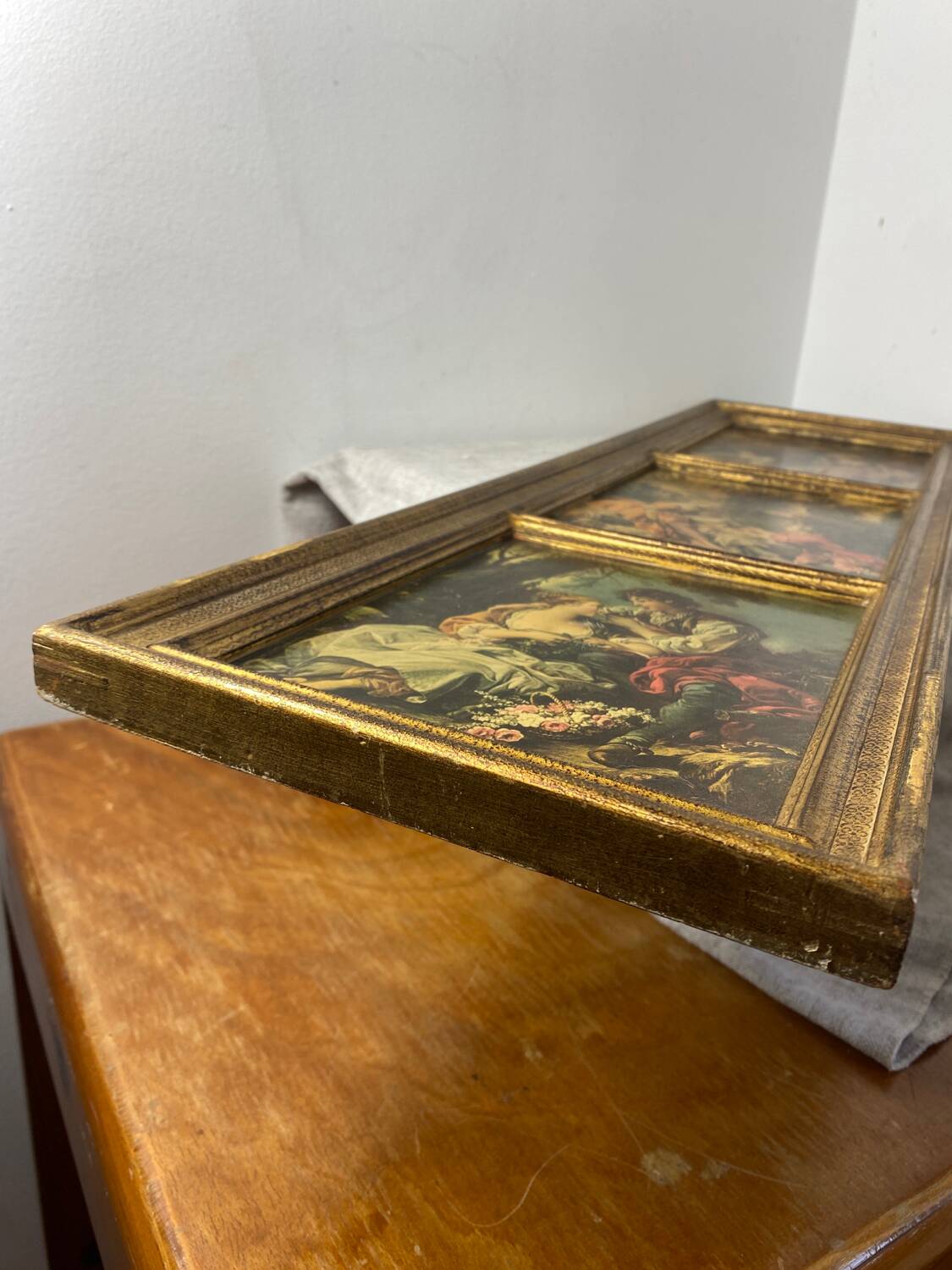 Florentine wooden triptych painting