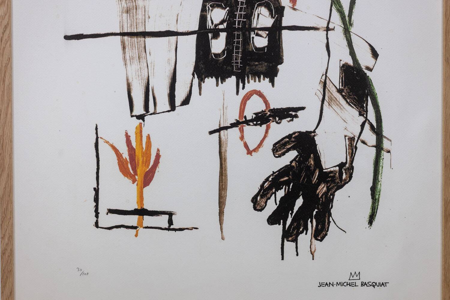 Numbered color silkscreen print, Jean-Michel Basquiat, 1990s