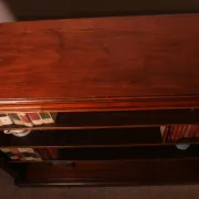 Large Open Mahogany Bookcase Of2.41 Meters Long—19th Century
