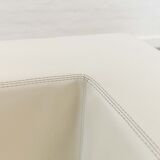 Pair of vintage Throw Away Armchairs by Willie Landels for Zanotta, white Vinyl