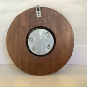 Old aluminum wood barometer made in France