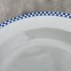 Opaque blue checkered plates Sarreguemines