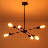 Lustre Spoutnik noir 6 lumières