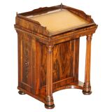 Davenport Regency Antique Desk Circa 1810-1820 in Hardwood and Leather