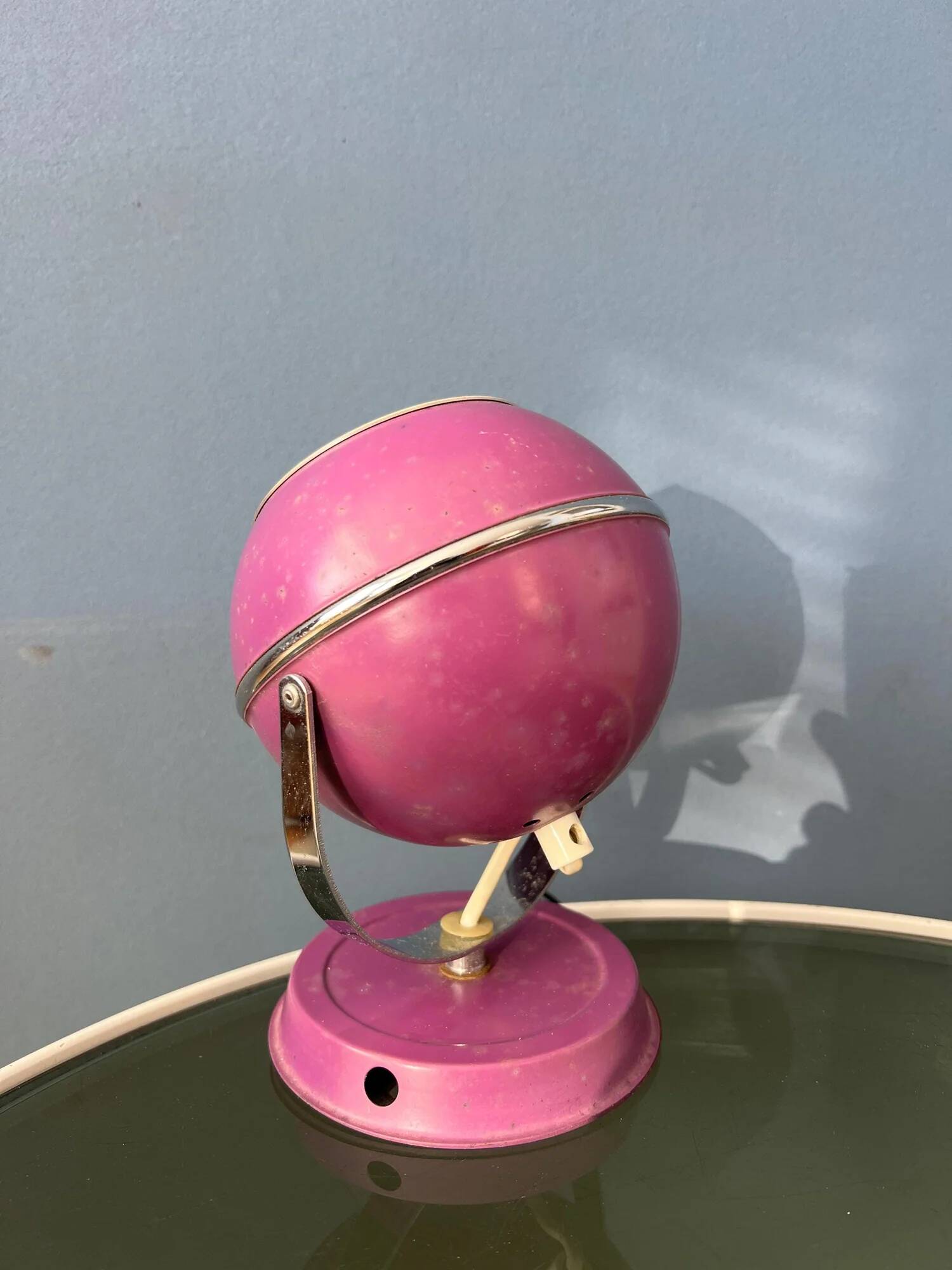 Vintage purple space age eyeball desk lamp