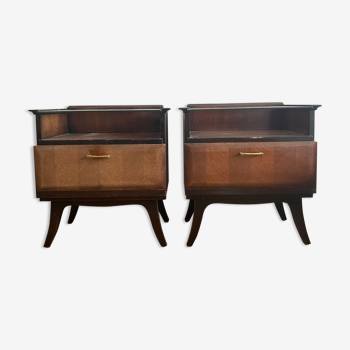 Lot de 2 tables de chevet 1960