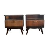 Set of 2 bedside tables 60's