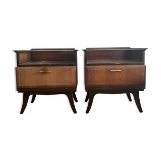 Set of 2 bedside tables 60's