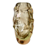 Vase vintage en verre tchèque par Jan Beranek pour Skrdlovice, années 1960