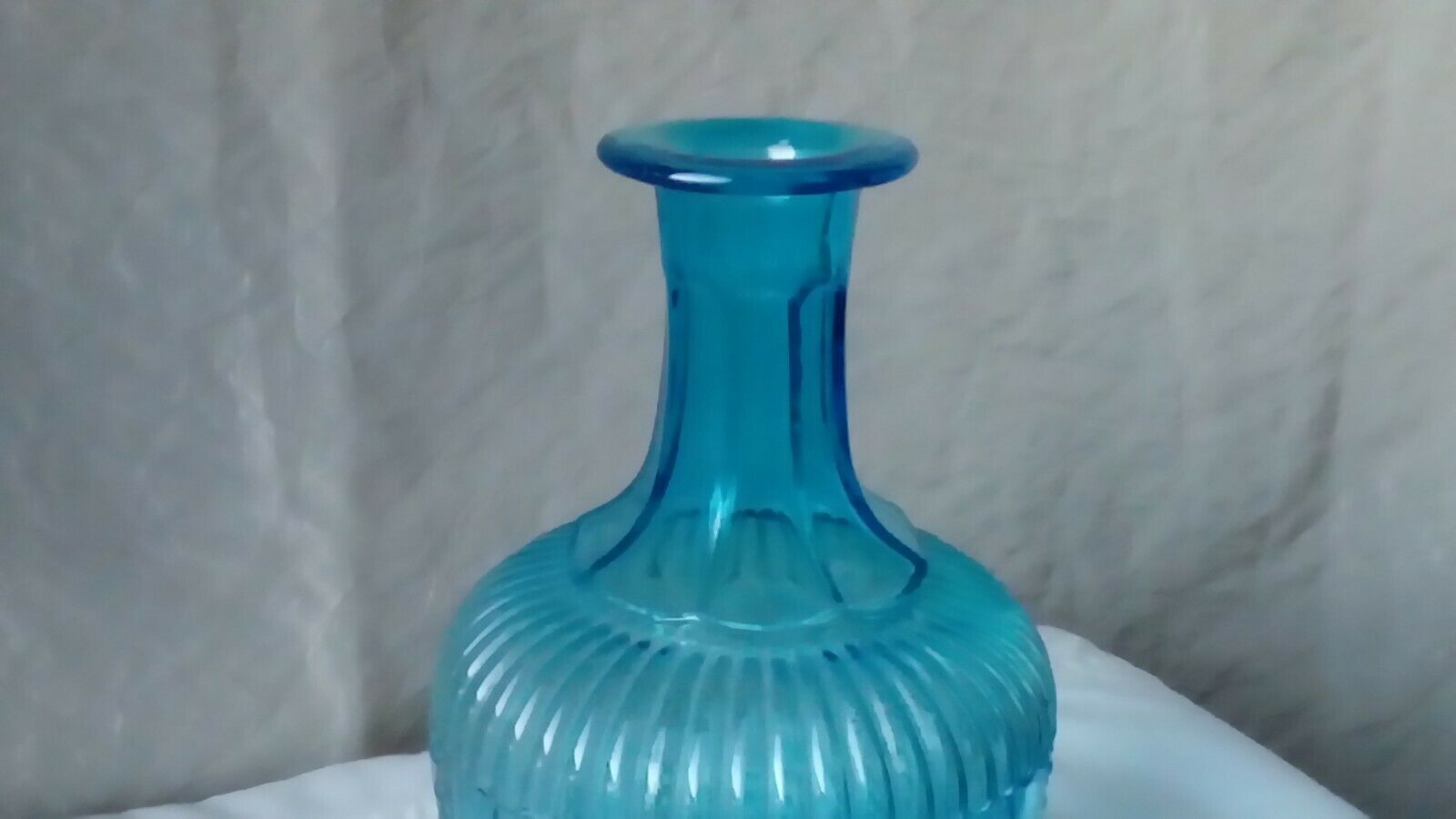 Blue glass decanter