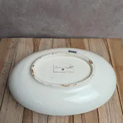 Antique sauce boat in ironstone from Salins – Sepia dragonfly decoration – With lid