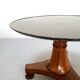 Neo-classical pedestal table in walnut and black marble - French work from the 1930s