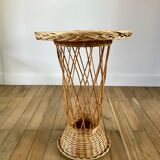 Table d'appoint en rotin / bambou années 1960-1970