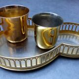 Golden brass tray