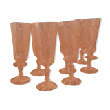 Champagne flutes rosaline d'arcoroc luminarc roses