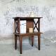 Oak bedside table with crossbars