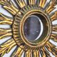 Sun mirror in gilded wood, France, 1960, 38 cm