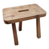 Tabouret tripode rectangle poignée
