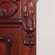 Antique Art Nouveau walnut buffet with decorations, Italy, 19th century.