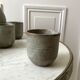 Service pitcher and its 6 matching cups of vintage sandstone