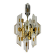 Oscar Torlasco for Stilkronen wall sconce, cut Murano glass, Italy, circa 1970s