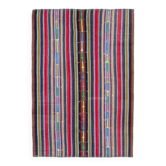 Tapis kilim en laine et coton turc vintage noué à la main rose 170x245