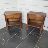 Pair of oak bedside tables