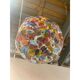 Contemporary Murano Style White With Murrise Multicolor Pendant