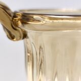 Straw-Colored Glass Pitcher Vase Ascribable to Vittorio Zecchin, Italy