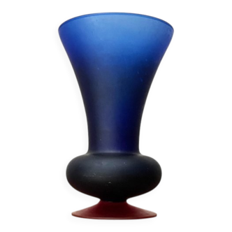 Glass vase from the Italian Satinato series attributed to Carlo Moretti, 1970s.
