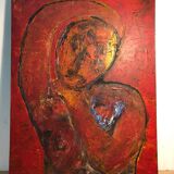 Oil on canvas olivier bony art brut singulier outsider